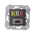 Simon 75 Механизм Коннектор VGA HD15, мама + 3RCA,  S82, S82N, 82 Detail | 7500092-039 | Simon