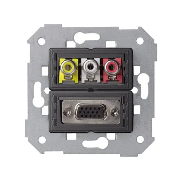Simon 75 Механизм Коннектор VGA HD15, мама + 3RCA,  S82, S82N, 82 Detail | 7500092-039 | Simon