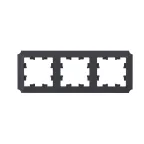                  ATLASDESIGN ANTIQUE 3-постовая рамка, универсальная, КАРБОН
               