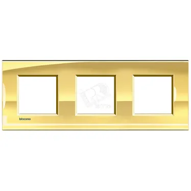 LivingLight Рамка прямоугольная 3 поста Золото