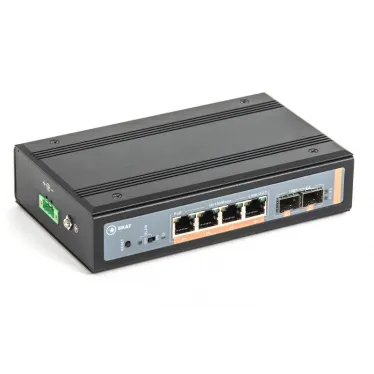 SKAT PoE-IN-4E-2E коммутатор PoE Plus, мощность 60Вт, порты: 4-Ethernet, 2-Uplink | 2041 | Бастион