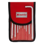 Набор ключей имбусовых TORX-TORX Tampered, 9 шт., T10-T50, CrV, удлиненные, сатин., чехол