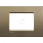 LivingLight Рамка прямоугольная 3 поста Коричневый шелк