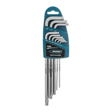 Набор ключей имбусовых TORX-TT, 9 шт: T10-T50, экстра-длин., S2, сатинированные