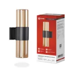                  Светильник уличный настенный двусторонний НБУ AMBER-2хA60-BL алюминиевый черный IP54 IN HOME
               