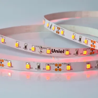 Лента светодиодная красный свет ULS-M11-2835-60LED/m-8mm-IP20-DC12V-4,8W/m-5M-RED PROFI | UL-00004361 | Uniel