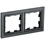                  BRITE Рамка 2 поста РУ-2-БрЧ черный
               