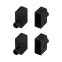 Заглушка WPH-FLEX-0616-SIDE BLACK с отверстием (Arlight, Пластик)