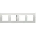 LivingLight Рамка прямоугольная 4 поста Серебро