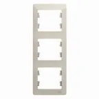                  GLOSSA рамка 3-постовая вертикальная молочный
               