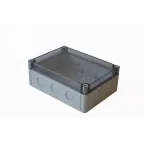                  Коробка 190х140х73 АБС-пластик,светло-серый цвет корпуса,крышка низкая, прозрачная,пустая | КР2802-420 | HEGEL
               