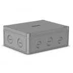                  Коробка 240х190х93 ПК поликорбанат серый цвет корпуса и крышки,крышка низкая,пустая | КР2803-710 | HEGEL
               