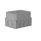                  Коробка 240х190х158 ПС полистирол,серый цвет корпуса и крышки,высокая крышка,пластина МП1 | КР2803-311 | HEGEL
               