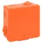 Коробка распаячная KOR-100-100-50-8g-OR-FR огнестойкая 100х100х50мм оранжевая с гермовводами 8 вх. IP54