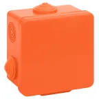 Коробка распаячная KOR-80-80-50-7g-OR-FR огнестойкая 80х80х50мм оранжевая с гермовводами 7 вх. IP54