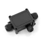 Распределительная коробка 3-вводная IP68 ПА66 40А 450В d5-14 мм 135х81х42 черная