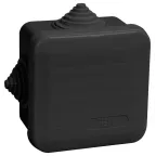 Коробка расп. КМ41236 70х70х40мм IP44 4 вв. черная | UKO21-070-070-040-K02-44 | IEK