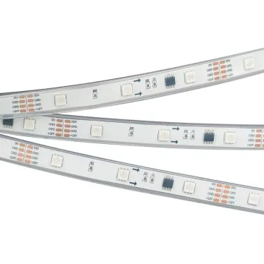 Светодиодная лента "Бегущие огни" IP66  SPI-5000P-AM 12V RGB (5060, 150 LED x3, 1804) | 021228 | Arlight