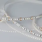 Лента гибкая светодиодная на самоклеящейся основе. ULS-2835-168LED/m-10мм-IP20-DC24V-14W/m-5м-4000K, катушка 5 м. в герметичной упаковке. (4000K).