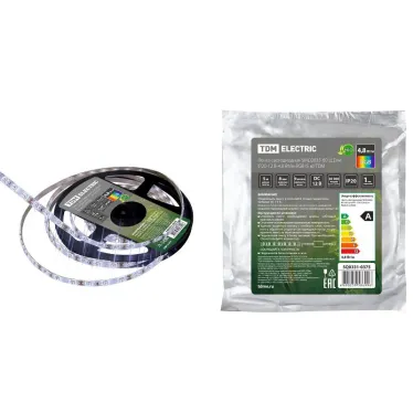 Лента светодиодная SMD2835-60 LED/м-IP20-12 В-4,8 Вт/м-RGB (5 м) | SQ0331-0375 | TDM