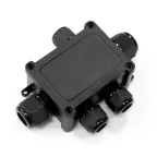 Распределительная коробка 5-вводная IP68 ПА66 40А 450В d5-14 мм 135х96х42 черная