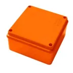 Коробка огнестойкая E110,о/п 100х100х55,без галогена, 6 вых., IP55, 3P, (0,15-2,5мм2), цвет оранж JBS100| 43007HF | Ecoplast