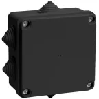 Коробка расп. КМ41233 100х100х50мм IP44 6 вв. черная | UKO11-100-100-050-K02-44 | IEK