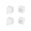 Заглушка WPH-FLEX-1616 WHITE с отверстием (пластик)