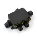                  Распределительная коробка с откидной крышкой 5-вводная IP68 ПА66 40А 450В d3,5-12 мм 131х95х37
               