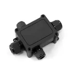 Распределительная коробка 4-вводная IP68 ПА66 40А 450В d5-14 мм 135х96х42 черная