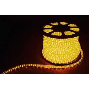 Дюралайт светодиодный 3W 50м квадр. 11х17мм 230V 72LED/м 2,88Вт/м, (2м/отрез), 2 аксесс., желтый/ LED-F3W | 26068 | FERON