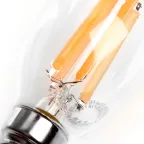 Лампа светодиодная LED 15вт Е14 белый свеча на ветру FILAMENT