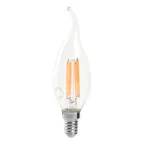 Лампа светодиодная LED 15вт Е14 белый свеча на ветру FILAMENT