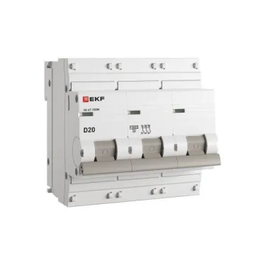 Авт. выкл. 3P 20А (D) 10kA ВА 47-100M без тепл. расцепит. EKF PROxima