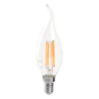 Лампа светодиодная LED 15вт Е14 теплый свеча на ветру FILAMENT