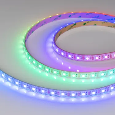 Лента герметичная SPI-P-B60-12мм 12V RGB-PX1-BPT (8 W/m, IP66, 5060, 5м) (бегущий огонь)