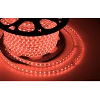 Лента уличная LED герметичная в силиконовой оболочке 220В 10х7мм IP65 SMd3528 60 диодов/метр красный (бухта 100м)