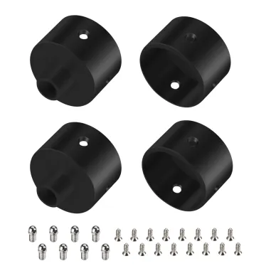 Заглушка WPH-FLEX-D22-360deg BLACK ALU с отверстием (ARL, металл)