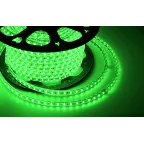 Лента профессиональная LED герметичная в силиконовой оболочке 220В 10х7мм IP65 SMD 3528 60 диодов/метр зеленый (бухта 100м)