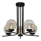                  Светильник Лоу 151 черн.муар(Плафон 7590) НПБ 01-5х40-162 Е14 потолочный
               