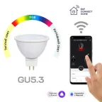 Умная лампа GU5.3 EKF Connect RGBW