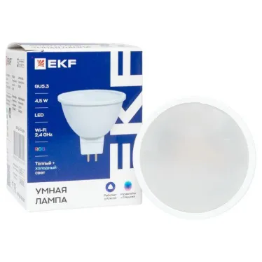 Умная лампа GU5.3 EKF Connect RGBW