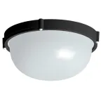                  Светильник для ЖКХ под лампу "Банник" 1101 Круг большой НПП 03-100-009 IP65 матовый /корпус черный ГИ | 1005500926 | Элетех
               