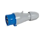                  Прямая вилка - P17 Tempra Pro - IP 44 - 200/250 В~ - 16 A - 3К+Н+З
               