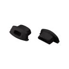 Заглушка ARH-BENT-W11 BLACK с отверстием (пластик)