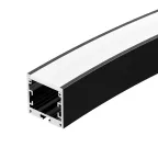 Профиль SL-ARC-3535-D1500-A45 BLACK (590мм, дуга 1 из 8) (ARL, Алюминий)