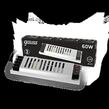 Блок питания 60W 12V IP20 ультратонкий 1/72 | 202001060 | Gauss