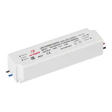 Блок питания ARPV-LV48060-A (48V, 1.3A, 60W) (IP67 Пластик, 3 года)
