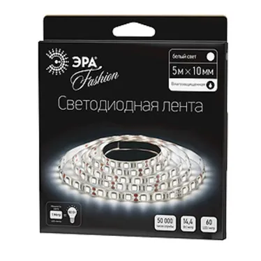 Лента светодиодная LS5050-14,4-60-12-6500K-IP65-1 year-5m | C0043047 | ЭРА