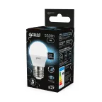 Лампа светодиодная LED 7 Вт 550 лм 4100К шар P45 нейтральный E27 AC 220В шаговое диммирование выключателем Black Gauss